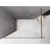 Mexen Kioto ścianka prysznicowa Walk-in 120 x 200 cm, transparent 8 mm, brąz szczotkowany - 800-120-101-33-00