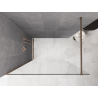 Mexen Kioto ścianka prysznicowa Walk-in 130 x 200 cm, transparent 8 mm, brąz szczotkowany - 800-130-101-33-00