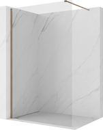 Mexen Kioto ścianka prysznicowa Walk-in 160 x 200 cm, transparent 8 mm, brąz szczotkowany - 800-160-101-33-00