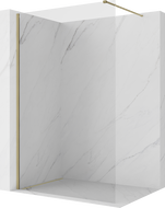 Mexen Kioto ścianka prysznicowa Walk-in 125 x 200 cm, transparent 8 mm, champagne - 800-125-101-35-00