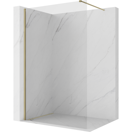 Mexen Kioto ścianka prysznicowa Walk-in 130 x 200 cm, transparent 8 mm, champagne - 800-130-101-35-00