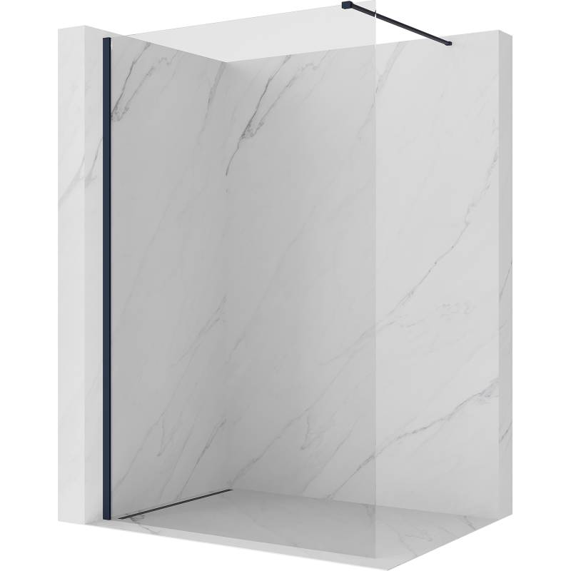 Mexen Kioto ścianka prysznicowa Walk-in 70 x 200 cm, transparent 8 mm, ciemny granat - 800-070-101-44-00