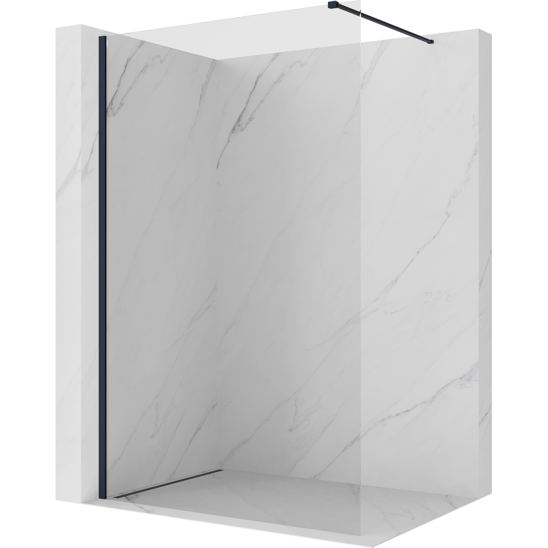 Mexen Kioto ścianka prysznicowa Walk-in 120 x 200 cm, transparent 8 mm, ciemny granat - 800-120-101-44-00