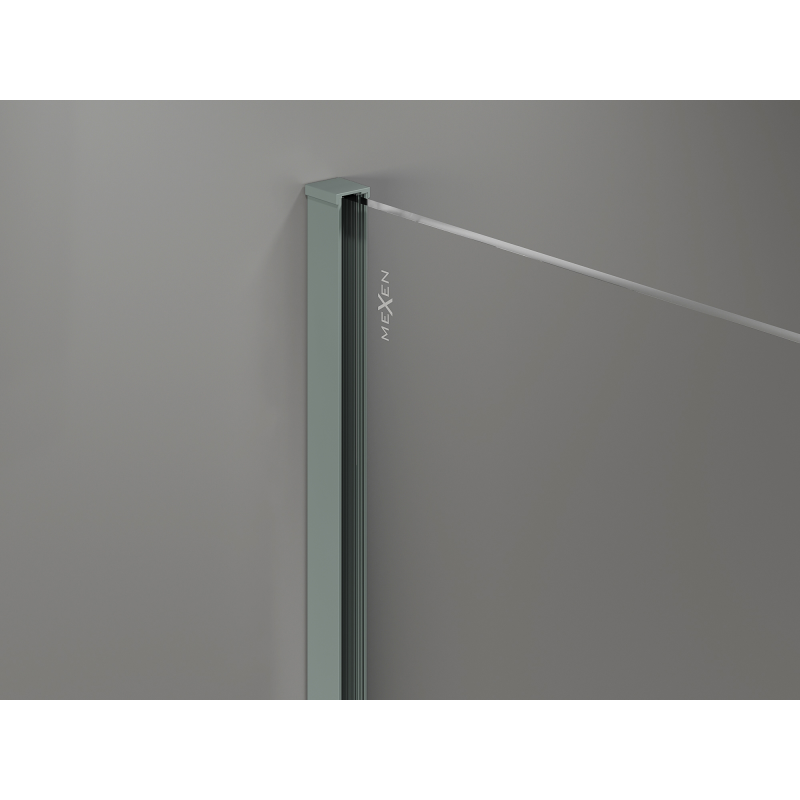 Mexen Kioto ścianka prysznicowa Walk-in 150 x 200 cm, transparent 8 mm, szałwiowy - 800-150-101-45-00