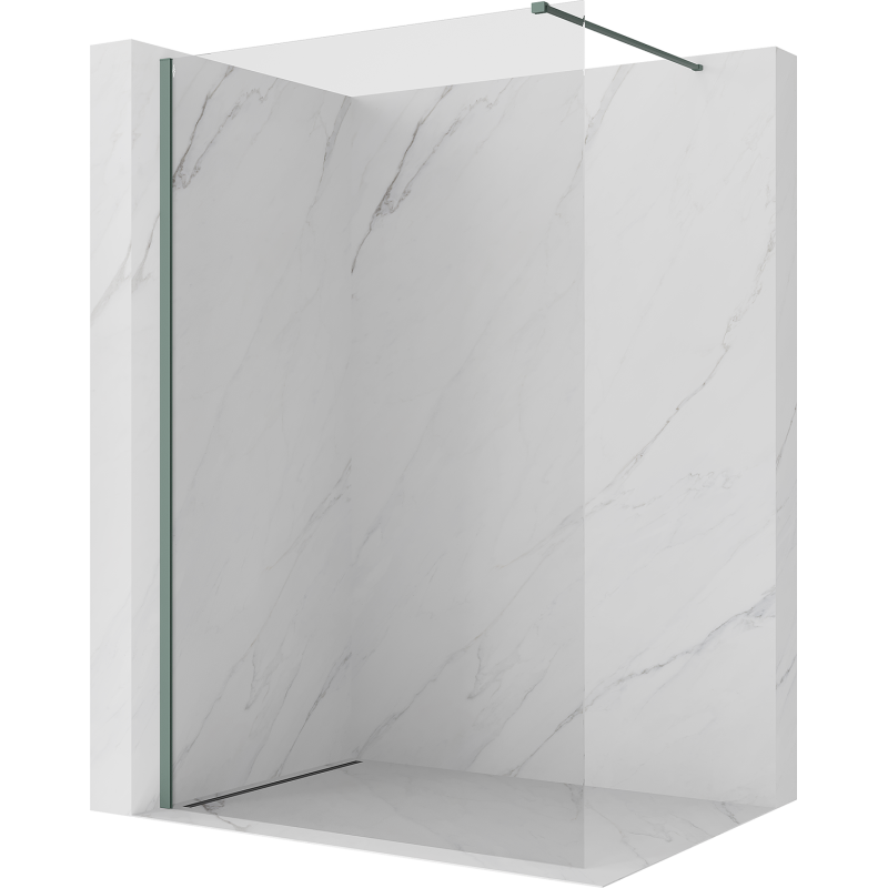 Mexen Kioto ścianka prysznicowa Walk-in 150 x 200 cm, transparent 8 mm, szałwiowy - 800-150-101-45-00