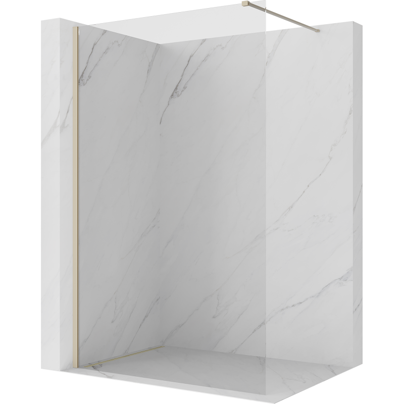 Mexen Kioto ścianka prysznicowa Walk-in 70 x 200 cm, transparent 8 mm, sand - 800-070-101-46-00