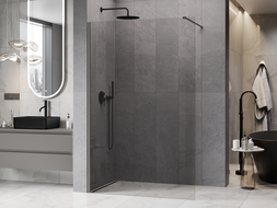 Mexen Kioto ścianka prysznicowa Walk-in 110 x 200 cm, transparent 8 mm, taupe - 800-110-101-64-00