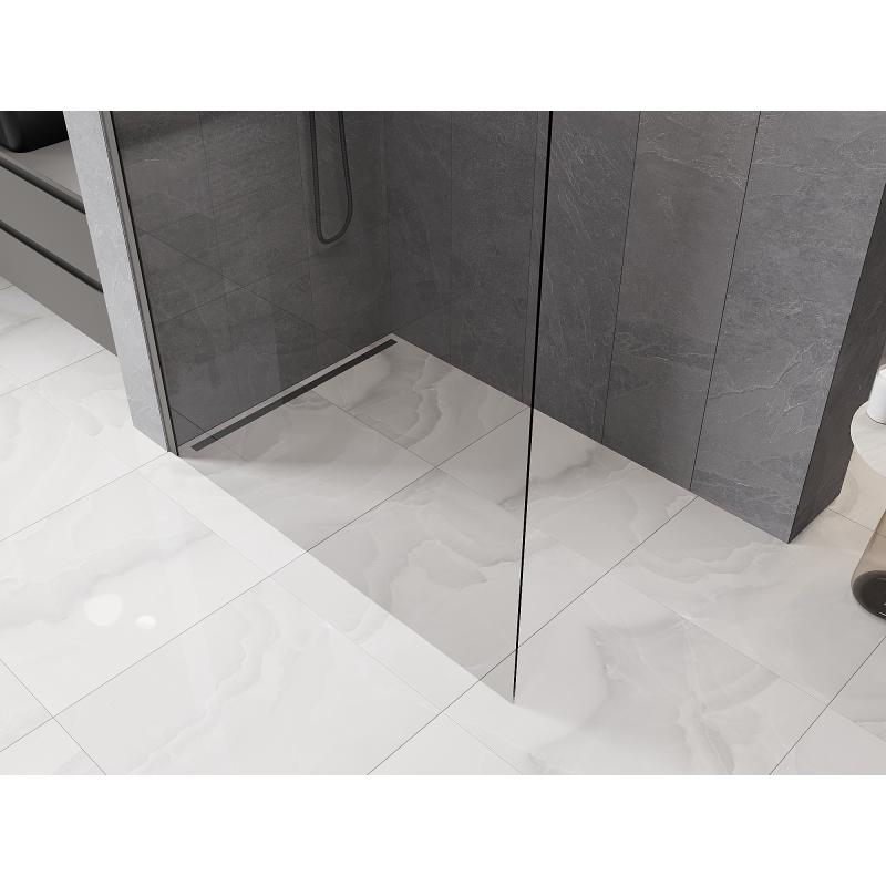 Mexen Kioto ścianka prysznicowa Walk-in 120 x 200 cm, transparent 8 mm, taupe - 800-120-101-64-00