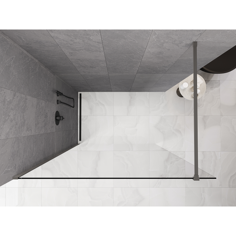 Mexen Kioto ścianka prysznicowa Walk-in 130 x 200 cm, transparent 8 mm, taupe - 800-130-101-64-00