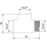 Mexen trójnik do grzałki elektrycznej, złoty szczotkowany - W906-000-55