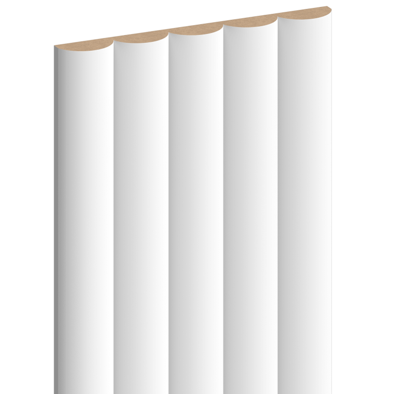 Mexen Strio 02 lamele ścienne ryflowane 280 x 14,5 cm (2szt), pure white - S120-280-02-322