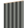 Mexen Strio 02 lamele ścienne ryflowane 280 x 14,5 cm (2szt), metal graphite - S120-280-02-350