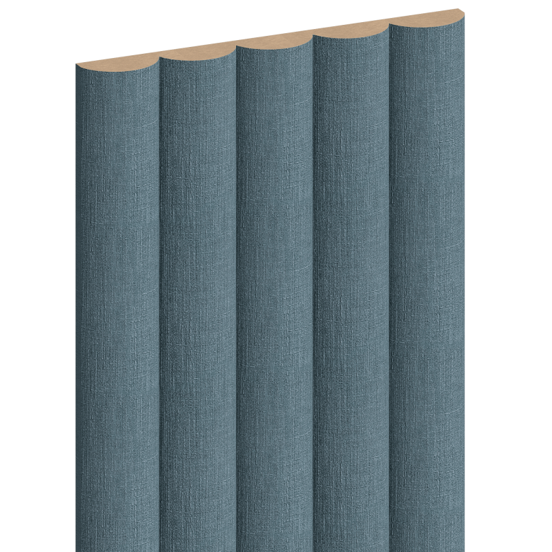 Mexen Strio 02 lamele ścienne ryflowane 280 x 14,5 cm (2szt), len denim - S120-280-02-362