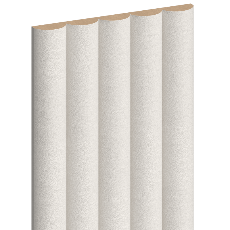 Mexen Strio 02 lamele ścienne ryflowane 280 x 14,5 cm (2szt), white leather - S120-280-02-366