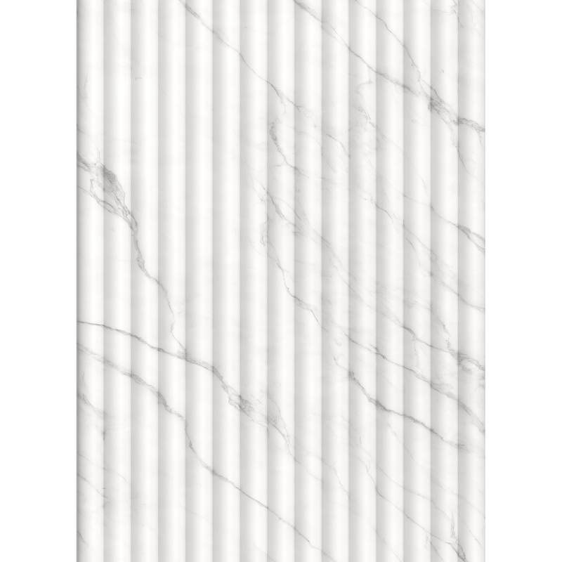 Mexen Strio 02 lamele ścienne ryflowane 280 x 14,5 cm (2szt), carrara white - S120-280-02-391