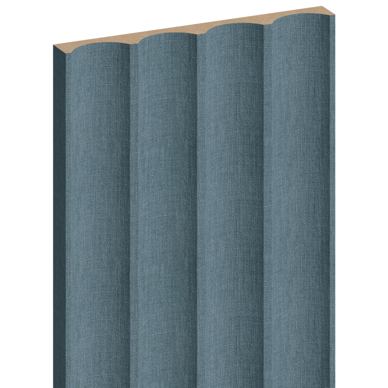 Mexen Strio 01 lamele ścienne ryflowane 280 x 14,5 cm (2szt), len denim - S120-280-01-362