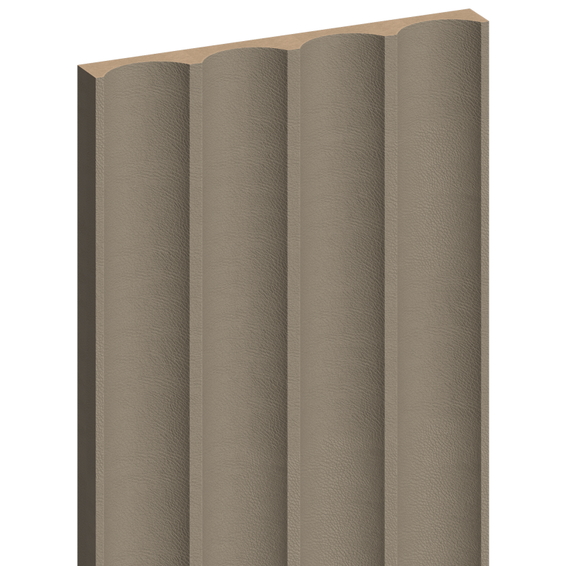 Mexen Strio 01 lamele ścienne ryflowane 280 x 14,5 cm (2szt), latte leather - S120-280-01-365