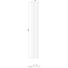 Mexen Strio 03 lamele ścienne ryflowane 280 x 14,5 cm (2szt), brąz - S120-280-03-317
