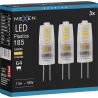 Mexen Oris 3x żarówka LED G4, 1,5W, Ciepła - 3000K, 185 lm - L115-G4-0130-01x03