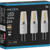 Mexen Oris 3x żarówka LED G4, 1,7W, Ciepła - 3000K, 204 lm - L115-G4-0130-02x03