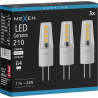 Mexen Oris 3x żarówka LED G4, 1,7W, Neutralna - 4000K, 210 lm - L115-G4-0140-02x03