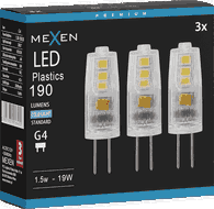 Mexen Oris 3x żarówka LED G4, 1,5W, Zimna - 6500K, 190 lm - L115-G4-0165-01x03