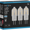 Mexen Oris 3x żarówka LED G4, 1,5W, Zimna - 6500K, 145 lm - L115-G4-0165-03x03
