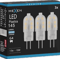 Mexen Oris 3x żarówka LED G4, 1,5W, Zimna - 6500K, 145 lm - L115-G4-0165-03x03