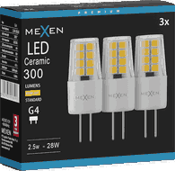 Mexen Oris 3x żarówka LED G4, 2,5W, Ciepła - 3000K, 300 lm - L115-G4-0230-01x03
