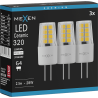 Mexen Oris 3x żarówka LED G4, 2,5W, Neutralna - 4000K, 320 lm - L115-G4-0240-01x03