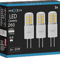 Mexen Oris 3x żarówka LED G4, 2W, Neutralna - 4000K, 260 lm - L115-G4-0240-02x03