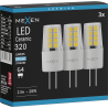 Mexen Oris 3x żarówka LED G4, 2,5W, Zimna - 6500K, 320 lm - L115-G4-0265-01x03