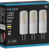 Mexen Oris 3x żarówka LED G4, 3W, Ciepła - 3000K, 360 lm - L115-G4-0330-01x03