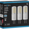 Mexen Oris 3x żarówka LED G4, 3W, Zimna - 6500K, 380 lm - L115-G4-0365-01x03