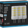Mexen Oris 3x żarówka LED G4, 4W, Zimna - 6500K, 490 lm - L115-G4-0465-01x03