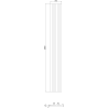 Mexen Strio 03 lamele ścienne ryflowane 280 x 14,5 cm (2szt), ciemny turus - S120-280-03-312
