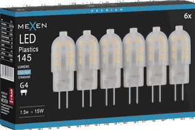 Mexen Oris 6x żarówka LED G4, 1,5W, Zimna - 6500K, 145 lm - L115-G4-0165-03x06