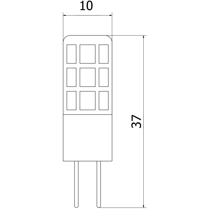 Mexen Oris 6x żarówka LED G4, 2W, Zimna - 6500K, 260 lm - L115-G4-0265-02x06