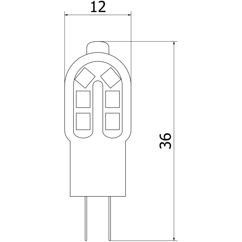 Mexen Oris 10x żarówka LED G4, 1,5W, Ciepła - 3000K, 140 lm - L115-G4-0130-03x10