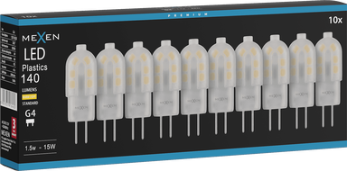 Mexen Oris 10x żarówka LED G4, 1,5W, Ciepła - 3000K, 140 lm - L115-G4-0130-03x10
