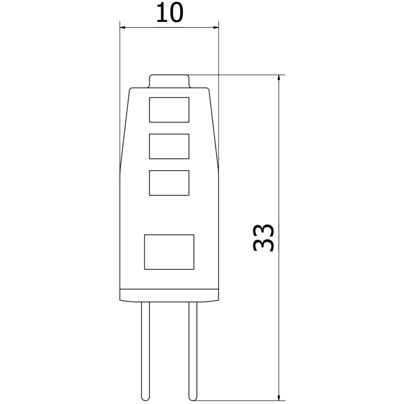 Mexen Oris 10x żarówka LED G4, 1,5W, Neutralna - 4000K, 190 lm - L115-G4-0140-01x10