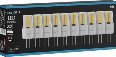 Mexen Oris 10x żarówka LED G4, 2,5W, Neutralna - 4000K, 320 lm - L115-G4-0240-01x10
