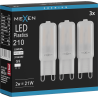 Mexen Aura 3x żarówka LED G9, 2W, Neutralna - 4000K, 210 lm - L120-G9-0240-01x03