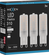 Mexen Aura 3x żarówka LED G9, 3W, Neutralna - 4000K, 310 lm - L120-G9-0340-01x03