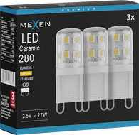 Mexen Aura 3x żarówka LED G9, 2,5W, Ciepła - 3000K, 280 lm - L121-G9-0230-01x03