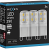 Mexen Aura 3x żarówka LED G9, 2,5W, Neutralna - 4000K, 290 lm - L121-G9-0240-01x03