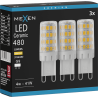 Mexen Aura 3x żarówka LED G9, 4W, Ciepła - 3000K, 480 lm - L121-G9-0430-01x03