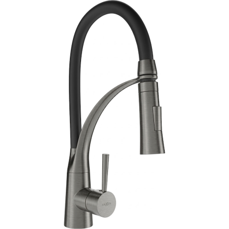 Mexen Aster bateria kuchenna, gun gray szczotkowany/czarna - 73450-68