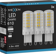 Mexen Aura 3x żarówka LED G9, 4,8W, Neutralna - 4000K, 610 lm - L121-G9-0540-01x03