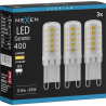 Mexen Aura 3x żarówka LED ściemnialna G9, 3,5W, Neutralna - 4000K, 410 lm - L122-G9-0340-01x03